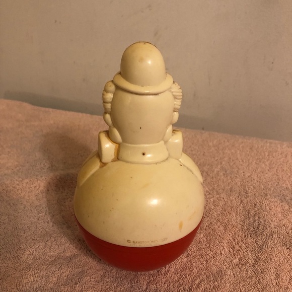 Vintage 1977 Sanitoy Inc Roly Poly Chime Jingle Clown - Picture 5 of 6